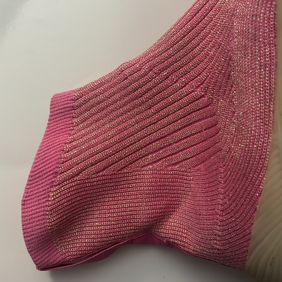 iLYSM Tabi Pink Glitter Knit Toe Pull on Sock Sneakers Size M9 W10.5 RARE - Picture 5 of 7